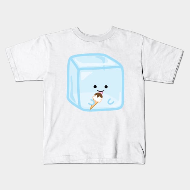 Have an Ice Day! (ice cream ice cube) | by queenie's cards Kids T-Shirt by queenie's cards
